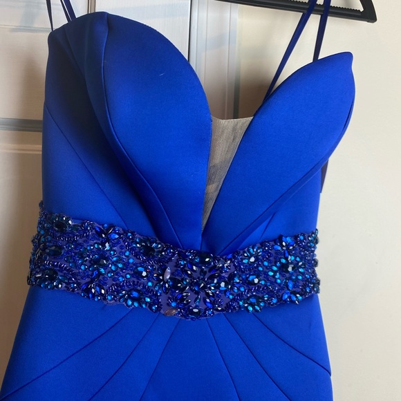 Royal Blue Mermaid Fishtail Prom Pageant Dress NWT - Picture 2 of 8